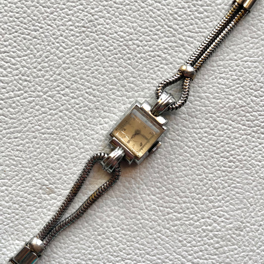 ❦ Ancre Fond Acier Inoxydable / Vintage Dainty Watch