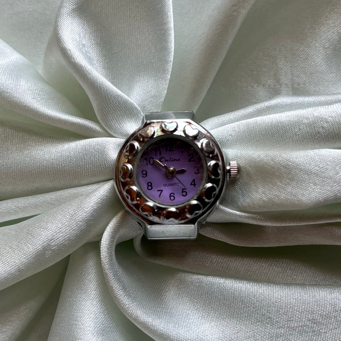 ❦ Purple Interior Heart Detail Watch Ring