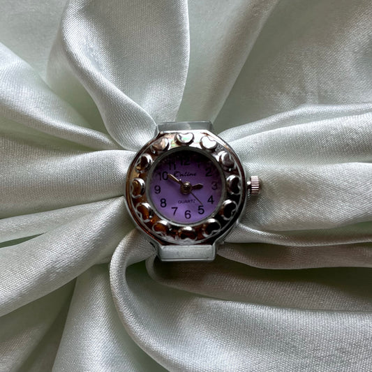 ❦ Purple Interior Heart Detail Watch Ring