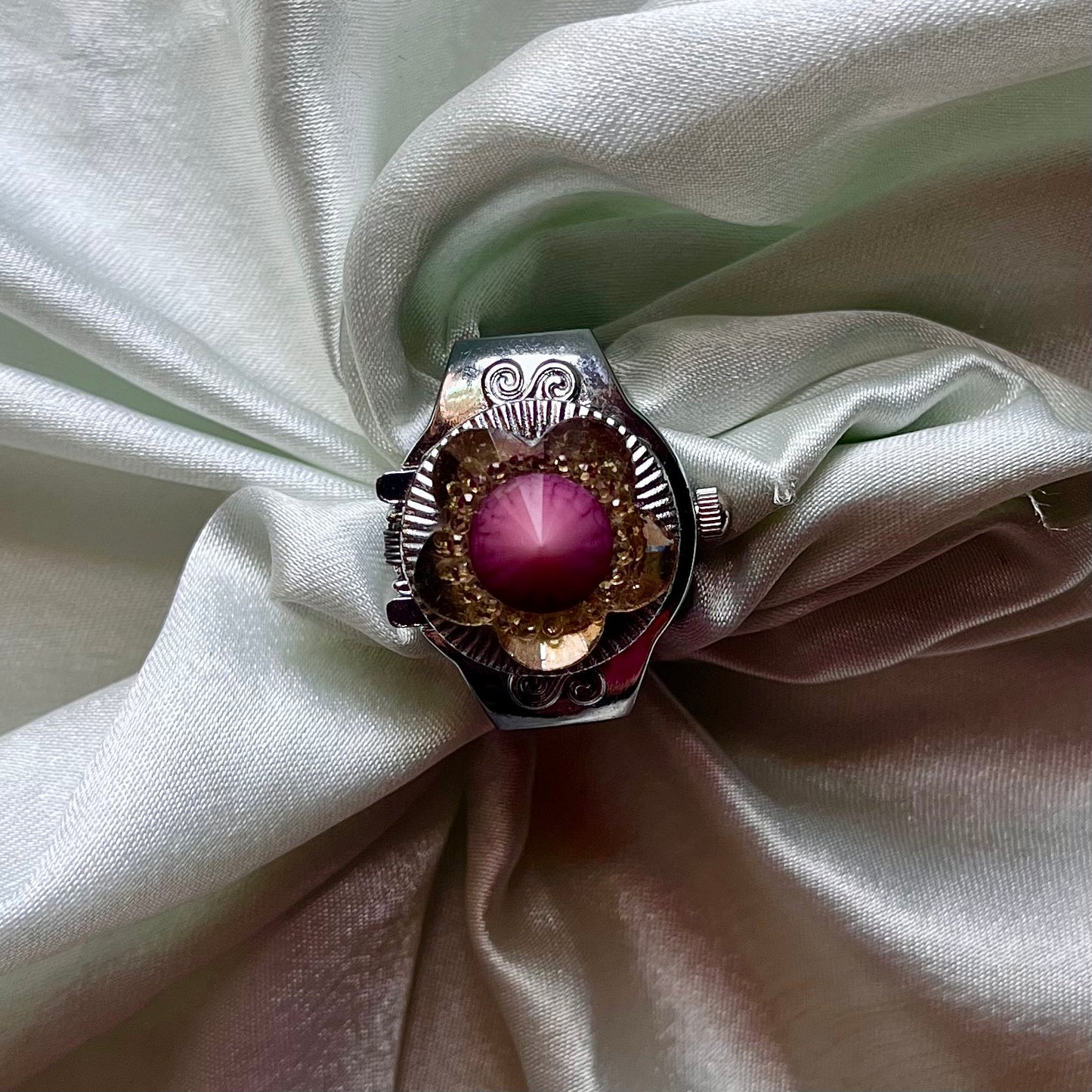 ❦ Coquette Flower Watch Ring