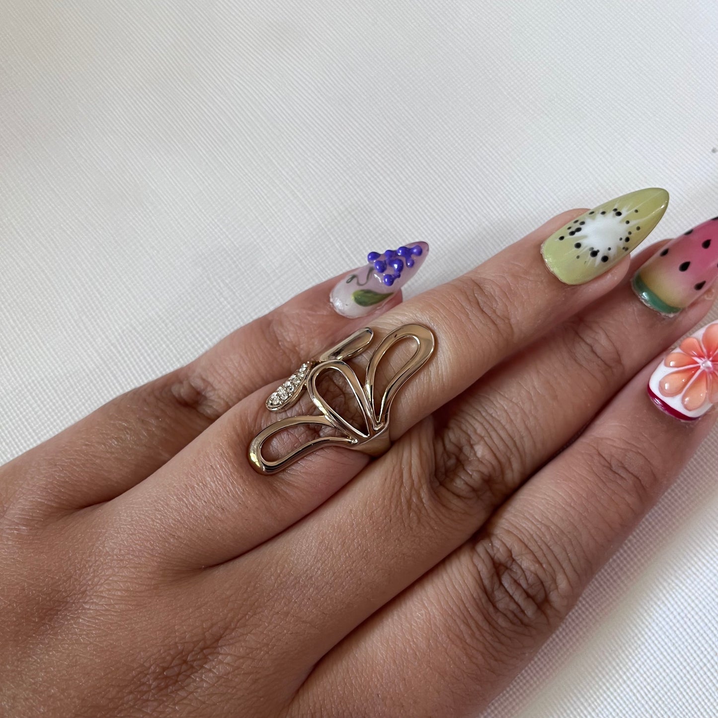 ❦ Flower Asbtarct Ring - Size 7